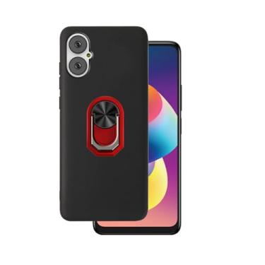 Imagem de DAMONDY Compatível com capa fina Pinwheel Genesis 3, suporte protetor de choque, suporte de 360 anéis, capa de telefone traseira para cata-vento Genesis 3 - vermelho