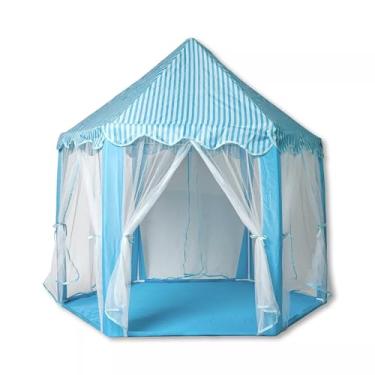Imagem de Tenda Infantil para Meninas e Meninos Castelo de Princesa e Principe para Uso Interno e Externo (Azul)