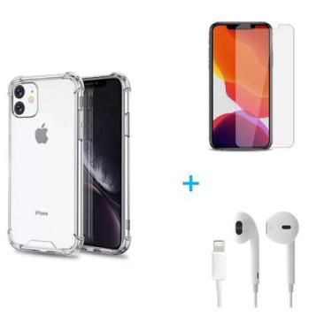 Imagem de Kit Fone de Ouvido ÍPhone 11 + Capa + Pelicula De Vidro - Apple