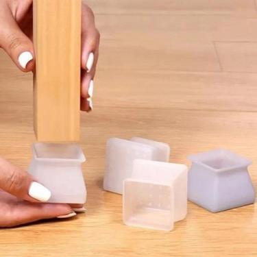 Imagem de Proteção Pé De Moveis Escrivaninha Cadeira Quadrado Kit 16