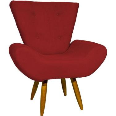 Imagem de Poltrona Decorativa Para Sala Recepção Manicure Consultório Escritório Emilia Suede