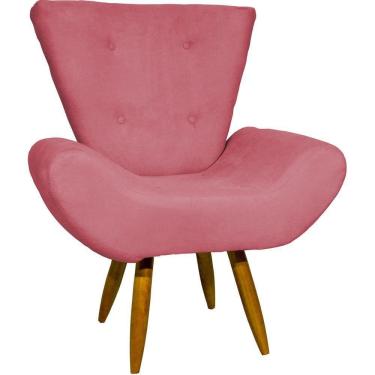 Imagem de Poltrona Decorativa Para Sala Recepção Manicure Consultório Escritório Emilia Suede
