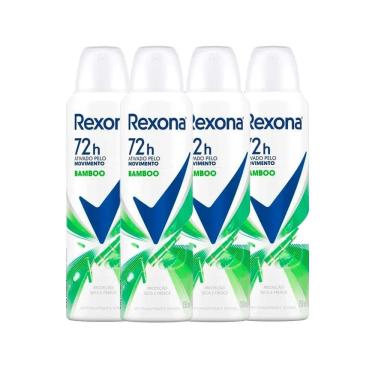 Imagem de Kit Desodorante Aerosol Rexona Bamboo 150ml - 4 Unidades
