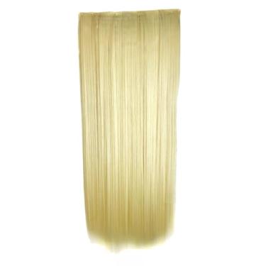 Imagem de Aplique Tic Tac de Cabelo Orgânico 70cm 150g – Textura Natural Similar ao Cabelo Humano (LOIRO_CLARISSIMO_LISO_#613)