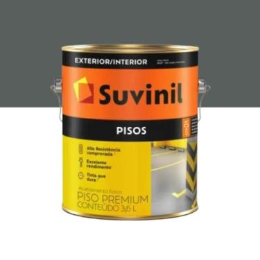 Imagem de Tinta Acrilico Premium para Pisos e Cimentos Cinza Fosco 3.6l - Suvini