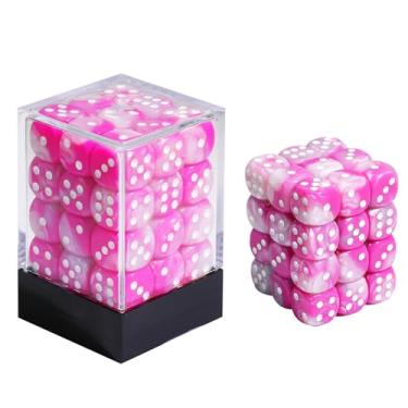 Imagem de FIGURESLAB 36PCS 12mm 6 Sided Mini Dice Set with Box, D6 Standard 6 Sided Polyhedral Game Dice, Compatible with Yahtzee RPG D&D MTG Table Board Games or Math Teaching