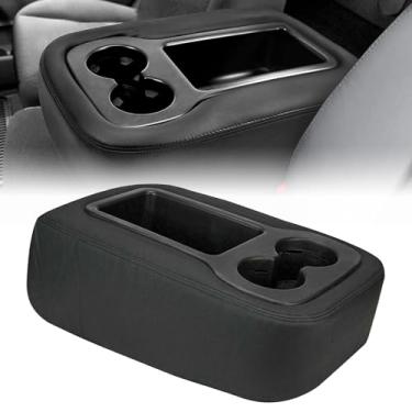 Imagem de Vigoraze Capa de assento de couro para console de braço preta compatível com Chevy Silverado 1500 2500 2007 2008 2009 2010 2011 2012 2013