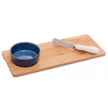 Imagem de Conjunto Petisqueira 3 Peças Bandeja e Espátula 30cm - Lyor