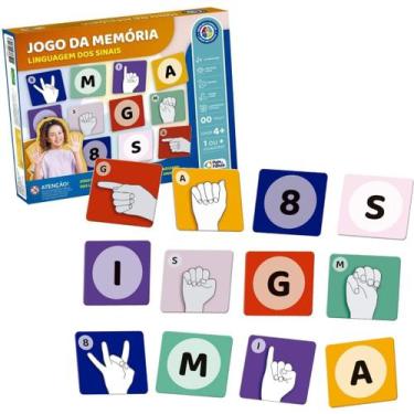 Imagem de Jogo Da Memória - Linguagem Dos Sinais - Jogo Educativo - Pais e Filho