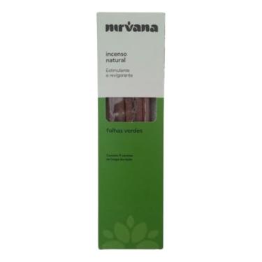 Imagem de Incenso Nirvana Natural Longa Duração Folhas Verdes - Revigorante 9 Varetas