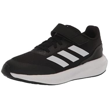 Imagem de adidas Tênis de corrida unissex infantil Runfalcon 3.0 com tira elástica, Preto/Branco/Preto (Elástico), 13 Little Kid