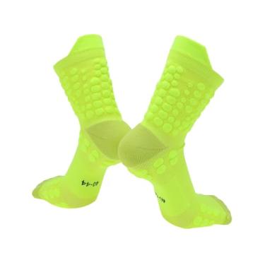 Imagem de TUCKBOLD Meias de Ciclismo Secagem Rápida Antiderrapante Absorvente de Suor Desodorizante Antifricção Meias de Bicicleta ao Ar Livre Amarelo Tamanho l Neutro e Universal