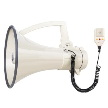 Imagem de My Mealivos75W 2000 Professional Yard Sound Range Heavy PA Bullhorn Megafone, Volume ajustável, Megafone portátil alto, atividades ao ar livre, treinamento, futebol, beisebol, hóquei (bege)..