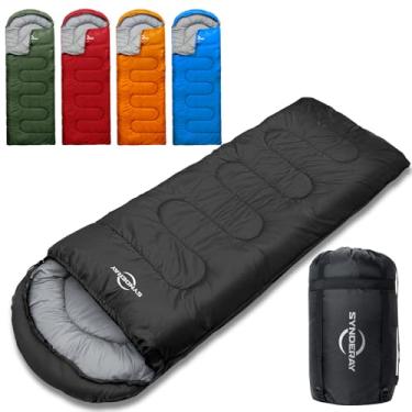 Imagem de Synderay Saco de dormir portátil para adultos e crianças, acampamento, mochila, caminhada, 3 estações, leve, compacto com saco de compressão para aventuras fáceis, 1,6 kg
