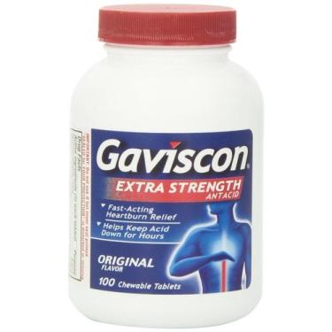 Imagem de Comprimidos antiácidos mastigáveis Gaviscon Extra Strength 100 comprim