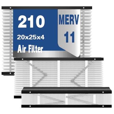 Imagem de Pacote com 2 filtros de substituição 210 compatíveis com modelos de purificadores de ar AprilAire 210 para toda a casa, 1210, 1620, 2210, 2216, 3210, 4200, MERV 11 para substituição de filtro de forno