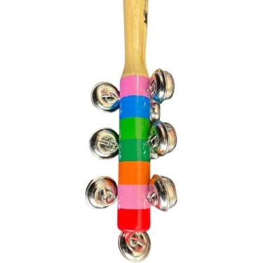Imagem de Chocalho Infantil Madeira G19-10 19cm Brinquedo Musical - PHXMini