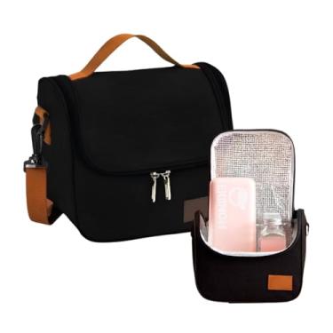 Imagem de Bolsa Térmica Versátil Com Alça Removível Ideal Para Marmita Trabalho Academia Escola Passeios E-Shop Center (Preto)