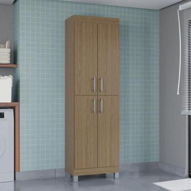 Imagem de Multiuso Armário Versati Preto para Armazenar 4 Portas p Escritório La