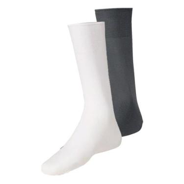Imagem de Kit com 2 Pares de Meias Social Meianyl 6002-001 Colorido - LUPO, Cinz