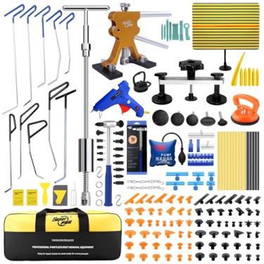 Imagem de Super PDR Ferramentas de reparo de hastes de amolgadelas sem pintura, hastes de remoção de amassados de aço inoxidável com kit profissional de reparo de amassados, reparo sem pintura de 99% dos