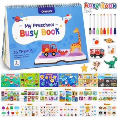Imagem de Busy Book URMYWO para crianças de 1 a 3 com 36 temas e brinquedos didá
