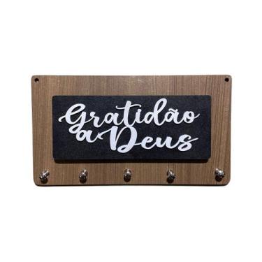 Imagem de Porta Chave/ Porta Carta Madeira Mdf, Gratidão a Deus