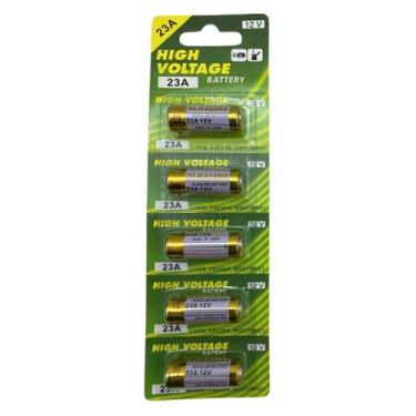 Imagem de Bateria Pilha Para Controle De Portão A23 12V Cartela com 05 Unidades 