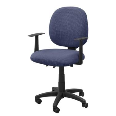 Imagem de Lzyjckh Capa para Cadeira de Escritório e Computador Capa Elástica Elástica 2 Peças Capas Elásticas Universais para Assento de Cadeira de Mesa Protetor de Móveis para Escritório e Casa,Blue