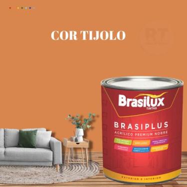 Imagem de Tinta de Parede Laranja 800ml Brasiplus Fosca - BRASILUX, TIJOLO