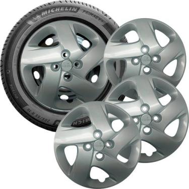 Imagem de Kit 4 Calotas Mobi 2019 a 2020 Parafuso Aro 14 Cubo Baixo - GRID