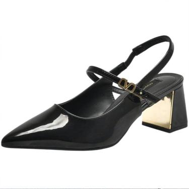 Imagem de Sapato Feminino Scarpin Slingback Chic Conforto Via Marte