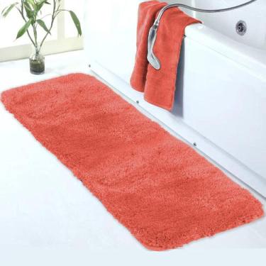 Imagem de Tapete de banheiro Walensee Large Living Coral 60x180cm de microfibra