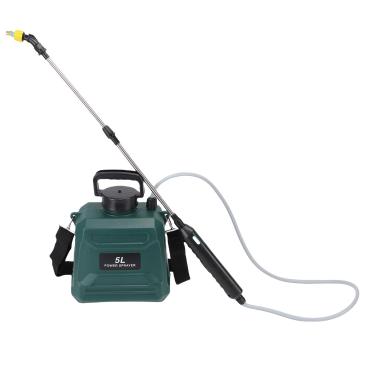 Imagem de Fockety Pulverizador de jardim, pulverizador com bomba de 5 litros alimentado por bateria, pulverizador de mochila com 3 velocidades de pulverização e 3 bicos de pulverização (Verde)