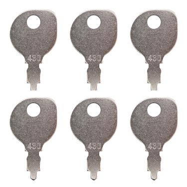 Imagem de CXMTECH Chave de substituição universal de 6 peças 430 691959 máquinas agrícolas prata empilhadeira cortador de grama chave de partida para trator de quintal