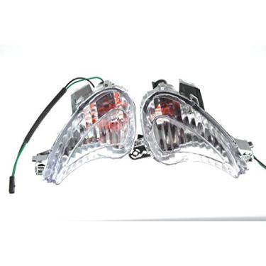 Imagem de Compatível com Suzuki Hayabusa - GSX1300R 2008-2019; Idicador de luz de pisca-pisca frontal/traseiro (lente transparente, seta frontal + lâmpadas de halogêneo)