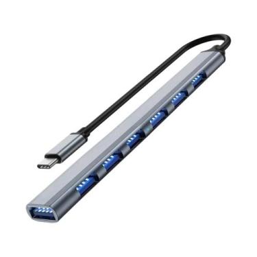 Imagem de Hub USB C 7 Em 1 Adaptador Multi USB Splitter OTG USB 3.0 Para Macbook