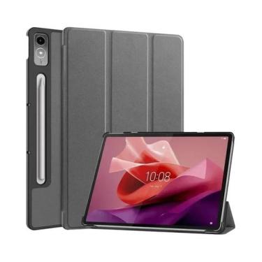 Imagem de Capa De Couro Com Suporte Tri-Folding Para Lenovo Tab P12 De 12,7 Pole