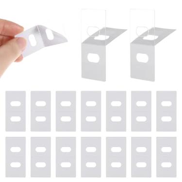 Imagem de 60 peças de lâminas de substituição de persianas verticais, kit de abas de reparo vertical autoadesivas, kits de substituição de persianas, abas de fixação de persianas