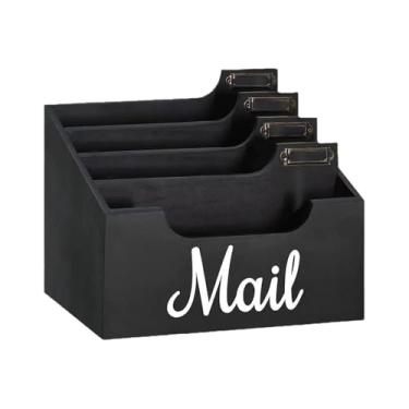 Imagem de Ioensy Organizador de correspondência de mesa, cesta de correspondência, porta-cartas, organizador de envelopes para contas, para mesa