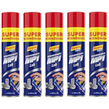 Imagem de Kit 5 Desengripantes Multiuso Lubrificante MP1 Spray 300ML Mundial Prime
