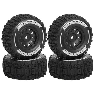 Imagem de REDSPIDER RC Short Course Truck Tires and Wheels Set (4PCS) Hex 12mm Off Road Tyres OD 2.56" for Traxxas Tamiya Kyosho HPI 1/14 1/16 1/18 RC Off On Road ARRMA Mojave GROM Rally Car (Black)