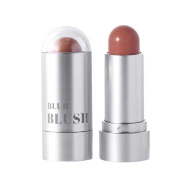 Imagem de LAMUSELAND Bastão de blush creme, multiuso, à prova d'água, blush facial natural, hidratado, de longa duração, pigmentado e misturável, bastão de blush de maquiagem fosco para bochechas e olhos e