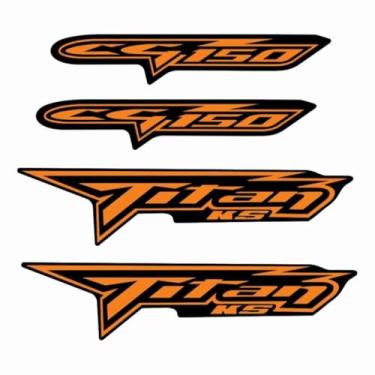 Imagem de Kit Adesivo Protetor Compatível Com Cg Fan 150 2013 Laranja