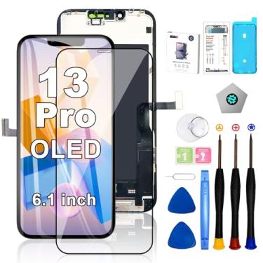 Imagem de EFAITHFIX Tela de substituição para iPhone 13 Pro OLED [NÃO LCD] Tela sensível ao toque 3D de 6,1 polegadas FHD Digitalizador Assembléia A2483 A2636 A2638 A2639 A2640 com ferramentas de reparo