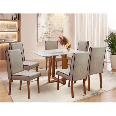 Imagem de Sala de Jantar Maciça 1,80 C 6 Cadeiras Pedro Art Salas