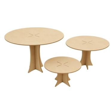 Imagem de Bandejas de Talheres Painel 50x50cm Decoração De Mesas Festas De Aniversário Kit Em (TRIO DE BOLEIRAS)