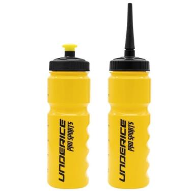 Imagem de Garrafa de água para bicicleta de 750 ml, pacote com 2 garrafas de água para ciclismo e corrida à prova de vazamentos com tampas de bocal curtas/longas para hóquei, lacrosse, boxe, futebol/fitness