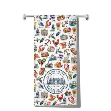Imagem de G2TUP Rhode Island Toalhas de cozinha Rhode Island Lembranças Presentes Rhode Island Presentes de férias Rhode Island Toalhas de prato RI State Towel (RhodeIsland kt)