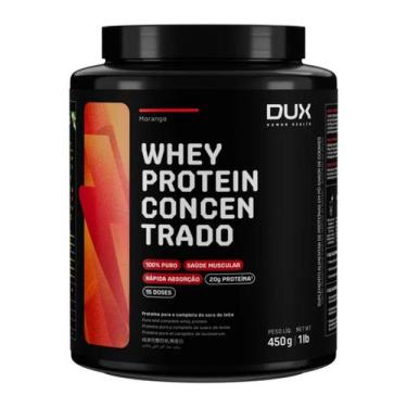 Imagem de Whey Protein Concentrado Pote 450 Sabor Morango Dux Human Health